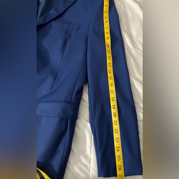 🆓 Tie .2 pcs 🎄CARAVELLI SOLID LIGHT navy blue color like new - Picture 17 of 17